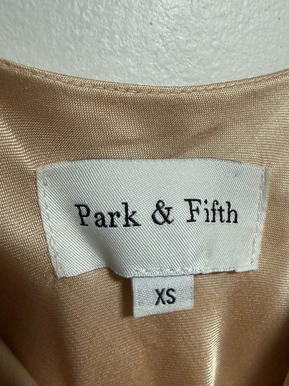 Park & Fifth Champagne Satin Cowl Neck Maxi Dress XS - Picture 5 of 9
